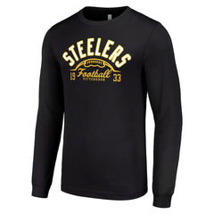 Pittsburgh Steelers Starter Half Ball Team Long Sleeve T-Shirt Black | NFL