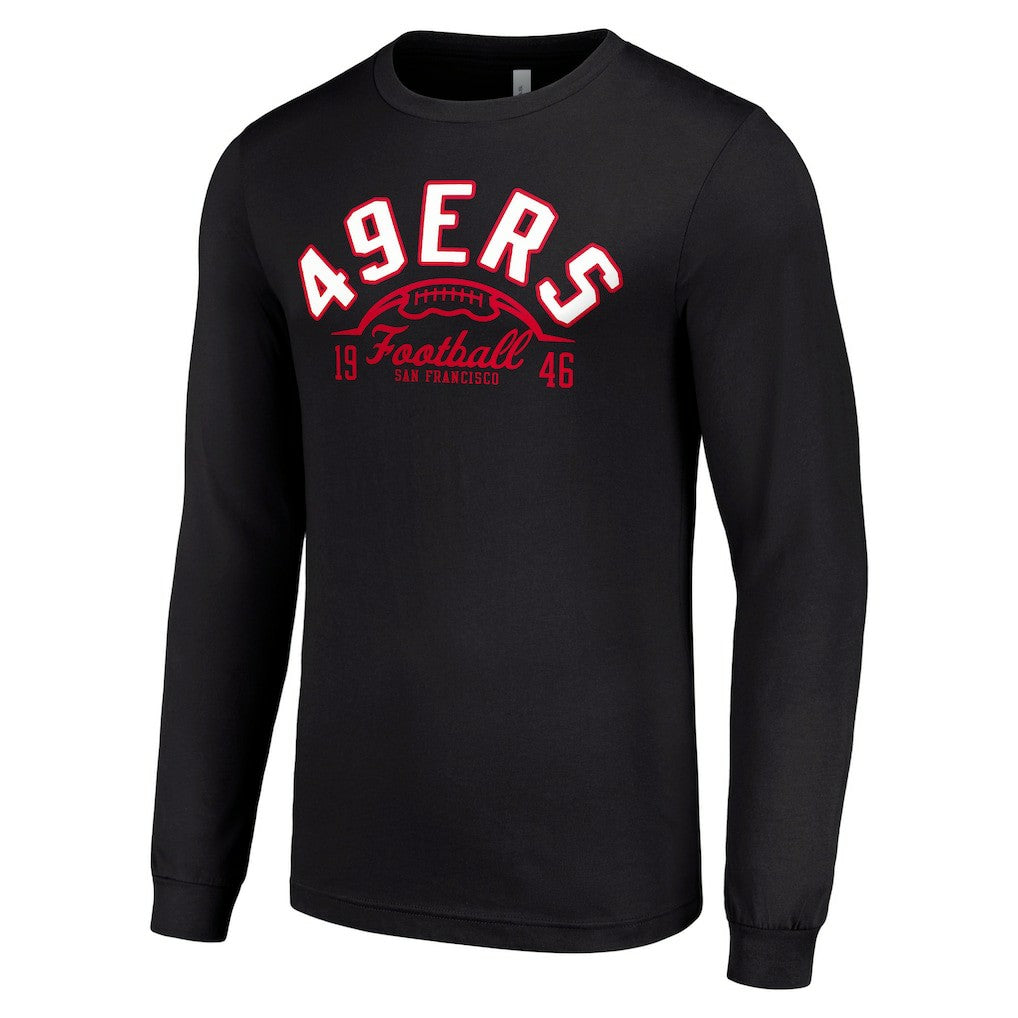San Francisco 49ers Starter Half Ball Team Long Sleeve T-Shirt Black | NFL