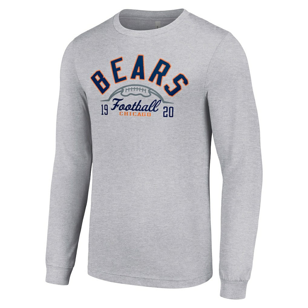Chicago Bears Starter Half Ball Team Long Sleeve T-Shirt Heather Gray | NFL