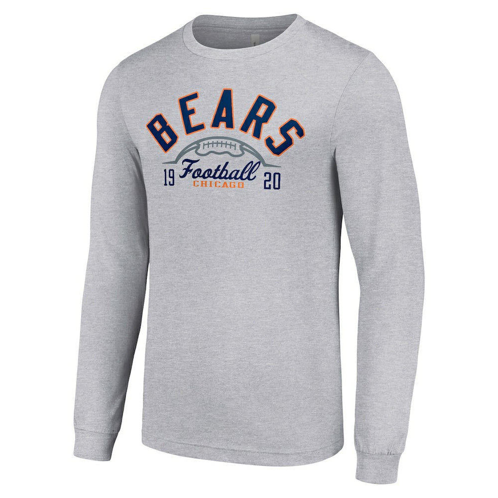 Chicago Bears Starter Half Ball Team Long Sleeve T-Shirt Heather Gray | NFL