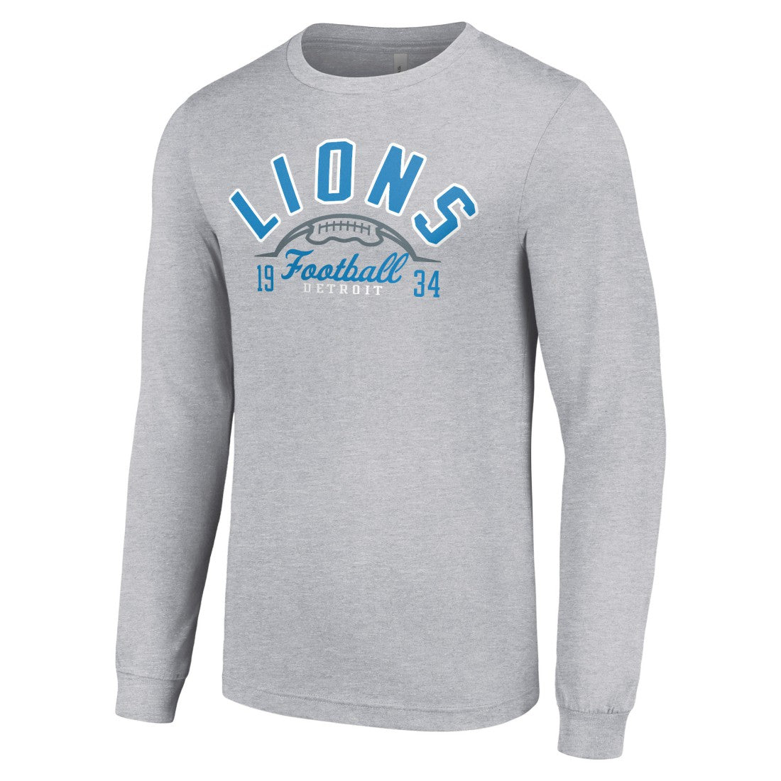 Detroit Lions Starter Half Ball Team Long Sleeve T-Shirt Heather Gray | NFL