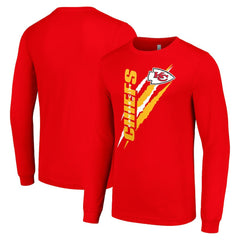 Kansas City Chiefs Starter Color Scratch Long Sleeve T-Shirt Red | NFL