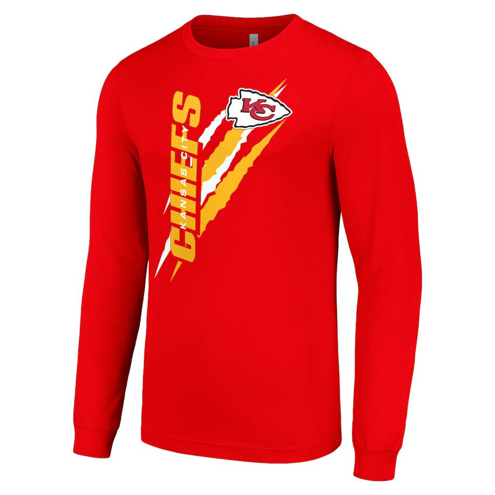 Kansas City Chiefs Starter Color Scratch Long Sleeve T-Shirt Red | NFL