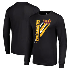 Washington Commanders Starter Color Scratch Long Sleeve T-Shirt Black | NFL