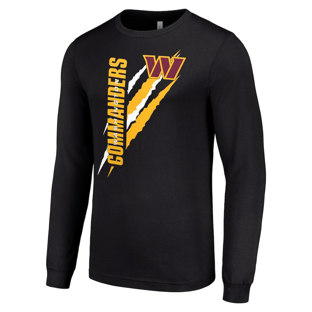 Washington Commanders Starter Color Scratch Long Sleeve T-Shirt Black | NFL