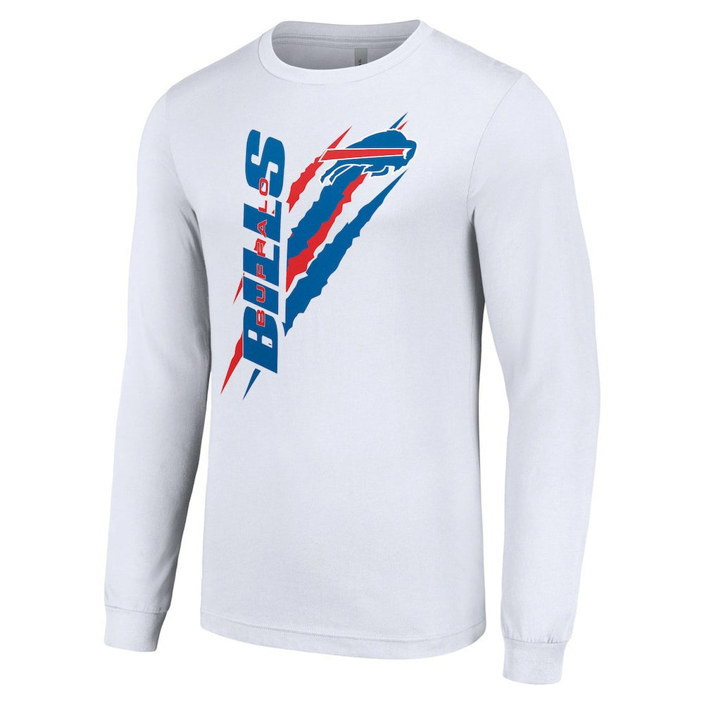 Buffalo Bills Starter Color Scratch Long Sleeve T-Shirt White | NFL