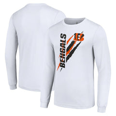 Cincinnati Bengals Starter Color Scratch Long Sleeve T-Shirt White | NFL