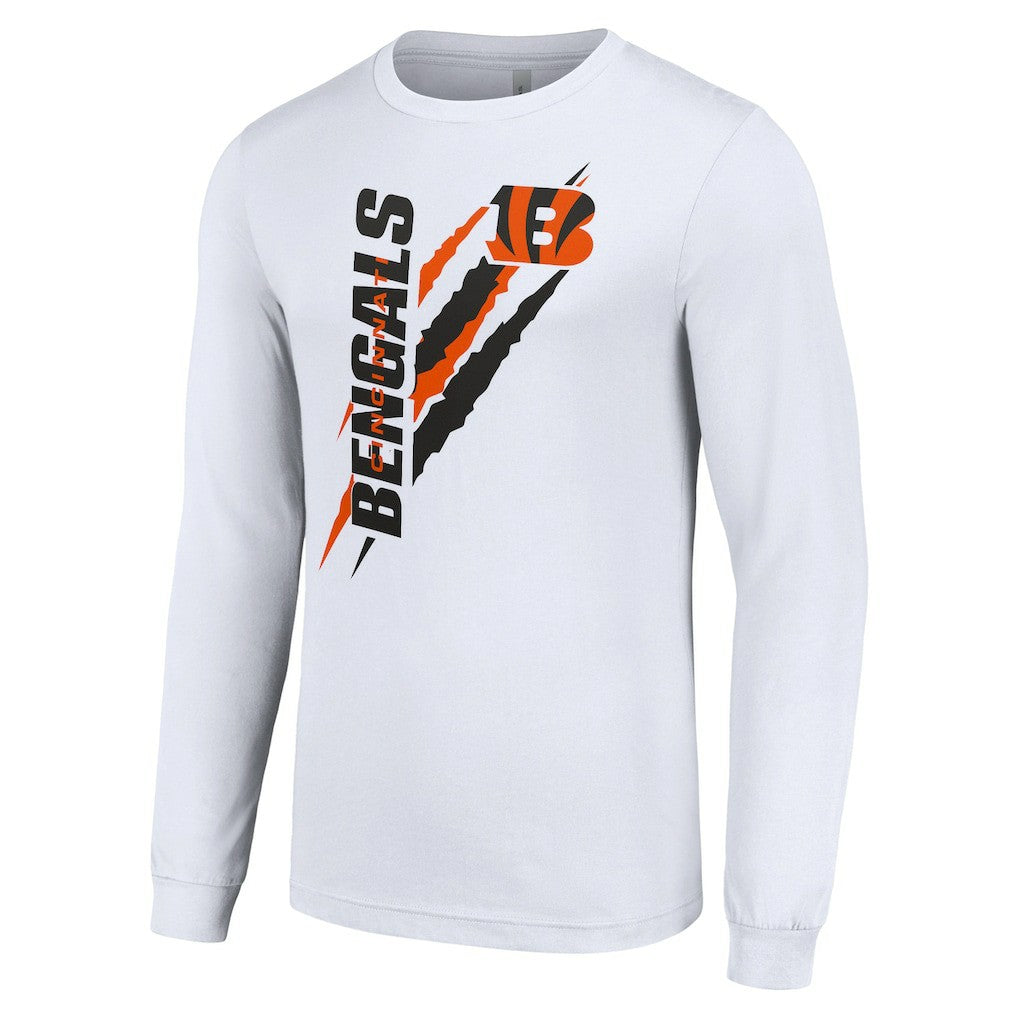 Cincinnati Bengals Starter Color Scratch Long Sleeve T-Shirt White | NFL