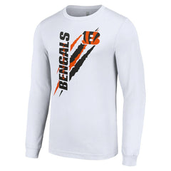 Cincinnati Bengals Starter Color Scratch Long Sleeve T-Shirt White | NFL