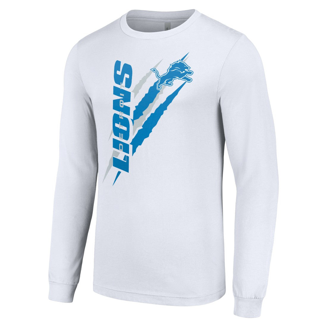 Detroit Lions Starter Color Scratch Long Sleeve T-Shirt White | NFL