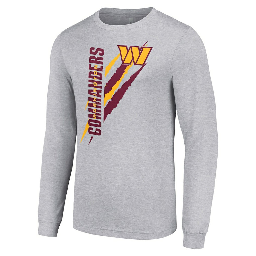 Washington Commanders Starter Color Scratch Long Sleeve T-Shirt Heather Gray | NFL