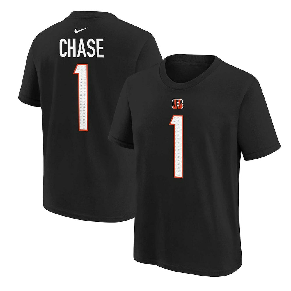 Ja'Marr Chase Cincinnati Bengals Preschool Player Name & Number T-Shirt Black | Nike for Sale