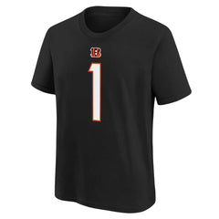 Ja'Marr Chase Cincinnati Bengals Preschool Player Name & Number T-Shirt Black | Nike for Sale