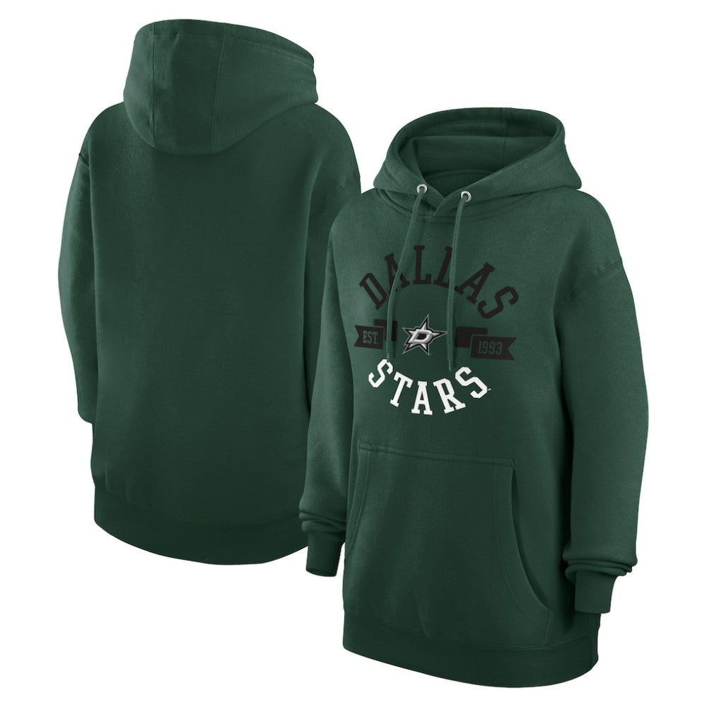 Dallas Stars G-III 4Her by Carl Banks Women's City Graphic Fleece Pullover Hoodie - Green - NHL