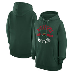 Minnesota Wild G-III 4Her by Carl Banks Women's City Graphic Fleece Pullover Hoodie - Green - NHL