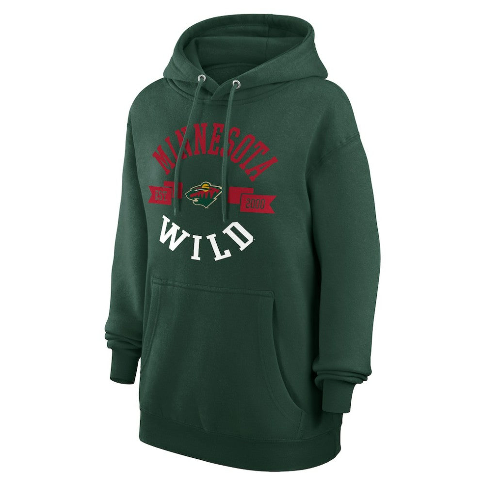 Minnesota Wild G-III 4Her by Carl Banks Women's City Graphic Fleece Pullover Hoodie - Green - NHL