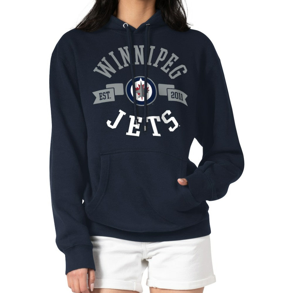 Winnipeg Jets G-III 4Her by Carl Banks Women's City Graphic Fleece Pullover Hoodie - Navy - NHL