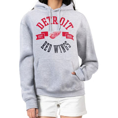 Detroit Red Wings G-III 4Her by Carl Banks Women's City Graphic Fleece Pullover Hoodie - Heather Gray - NHL