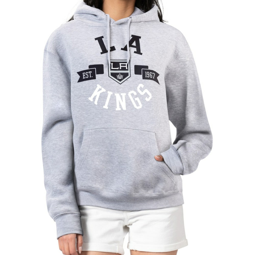 Los Angeles Kings G-III 4Her by Carl Banks Women's City Graphic Fleece Pullover Hoodie - Heather Gray - NHL