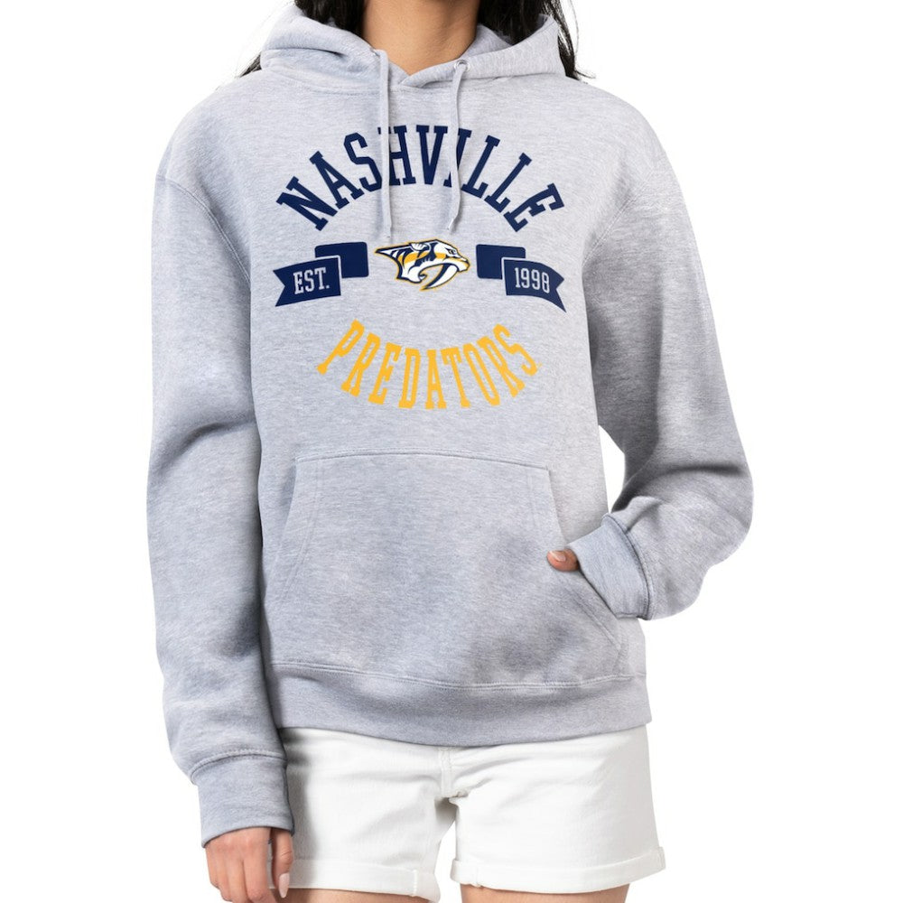Nashville Predators G-III 4Her by Carl Banks Women's City Graphic Fleece Pullover Hoodie - Heather Gray - NHL