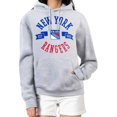 New York Rangers G-III 4Her by Carl Banks Women's City Graphic Fleece Pullover Hoodie - Heather Gray - NHL