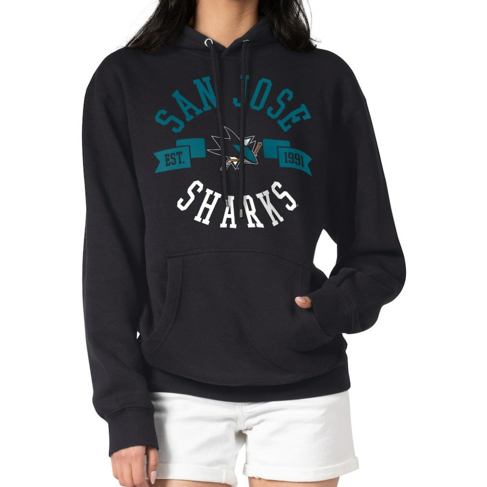 San Jose Sharks G-III 4Her by Carl Banks Women's City Graphic Fleece Pullover Hoodie - Black - NHL