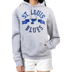 St. Louis Blues G-III 4Her by Carl Banks Women's City Graphic Fleece Pullover Hoodie - Heather Gray - NHL