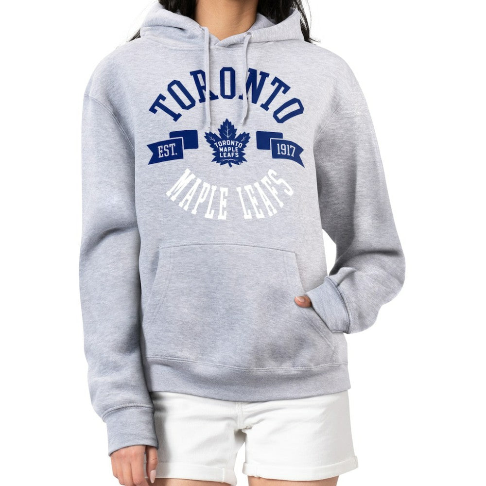 Toronto Maple Leafs G-III 4Her by Carl Banks Women's City Graphic Fleece Pullover Hoodie - Heather Gray - NHL