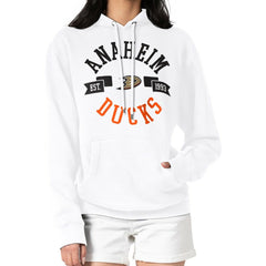 Anaheim Ducks G-III 4Her by Carl Banks Women's City Graphic Fleece Pullover Hoodie - White - NHL