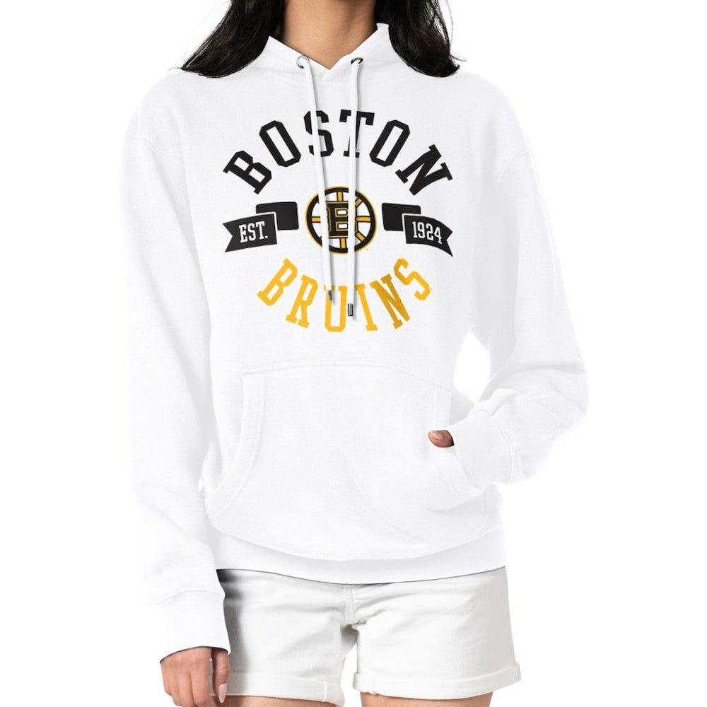 Boston Bruins G-III 4Her by Carl Banks Women's City Graphic Fleece Pullover Hoodie - White - NHL
