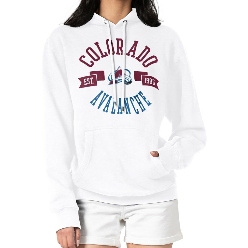 Colorado Avalanche G-III 4Her by Carl Banks Women's City Graphic Fleece Pullover Hoodie - White - NHL