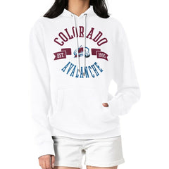Colorado Avalanche G-III 4Her by Carl Banks Women's City Graphic Fleece Pullover Hoodie - White - NHL