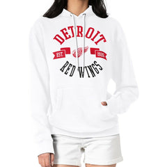 Detroit Red Wings G-III 4Her by Carl Banks Women's City Graphic Fleece Pullover Hoodie - White - NHL
