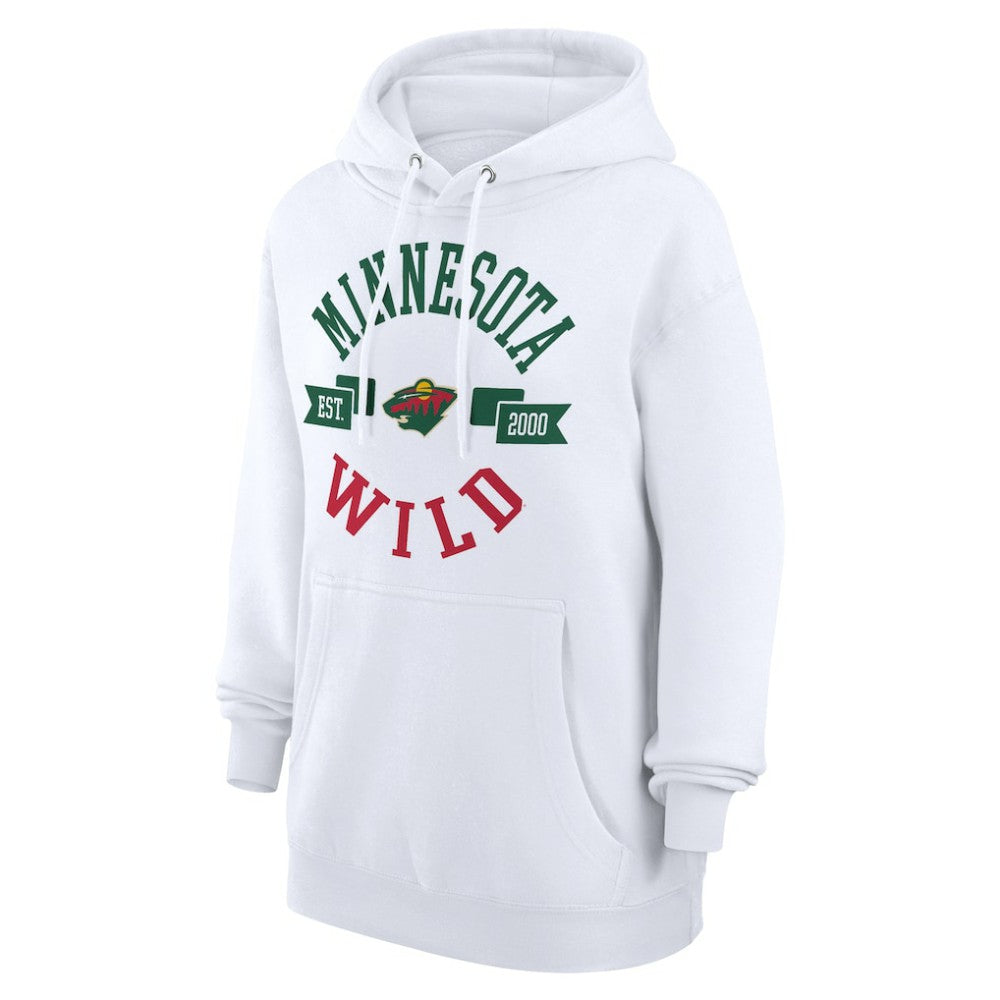 Minnesota Wild G-III 4Her by Carl Banks Women's City Graphic Fleece Pullover Hoodie - White - NHL