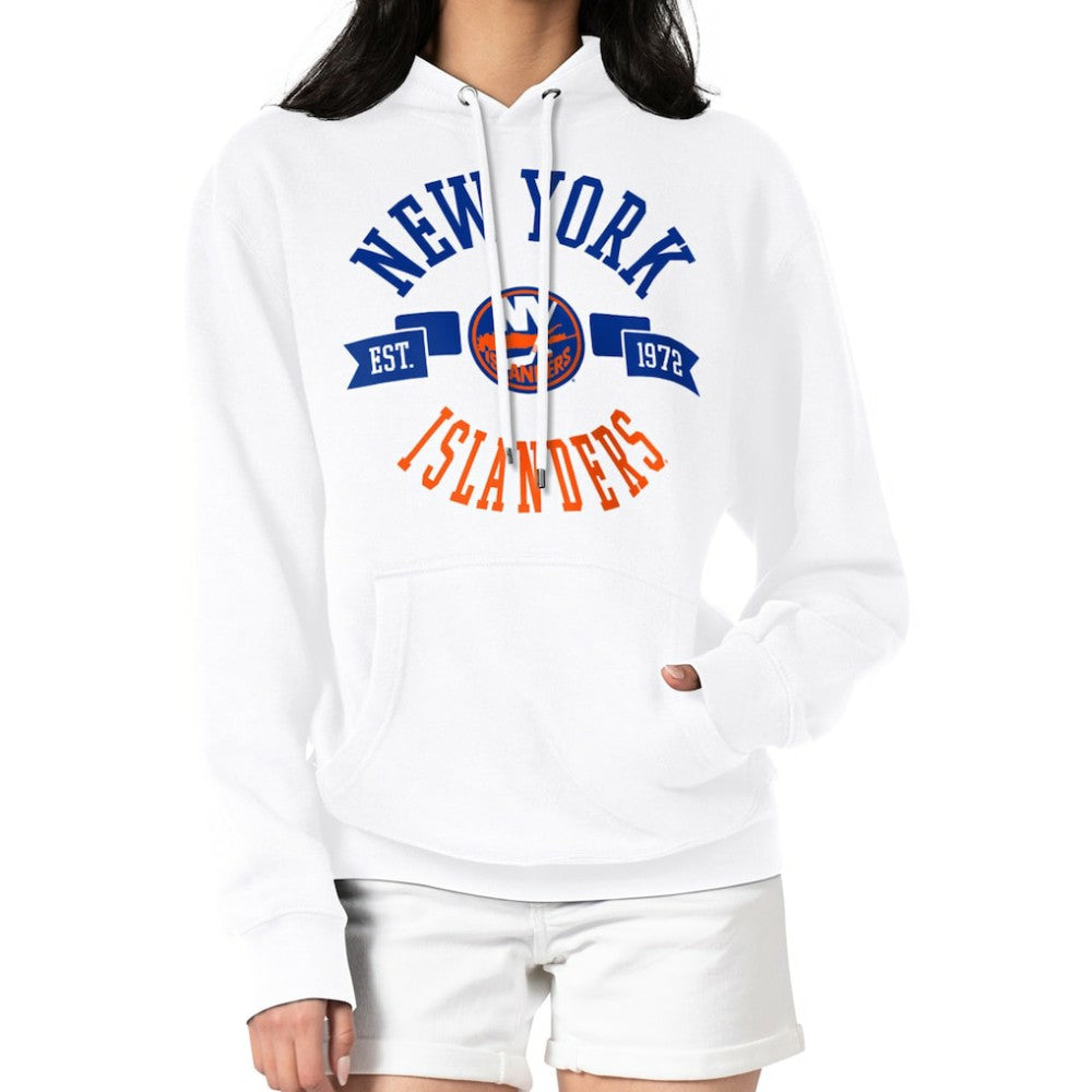 New York Islanders G-III 4Her by Carl Banks Women's City Graphic Fleece Pullover Hoodie - White - NHL
