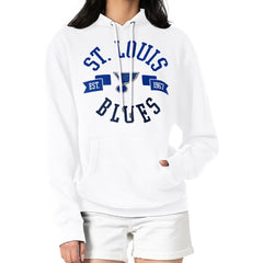 St. Louis Blues G-III 4Her by Carl Banks Women's City Graphic Fleece Pullover Hoodie - White - NHL