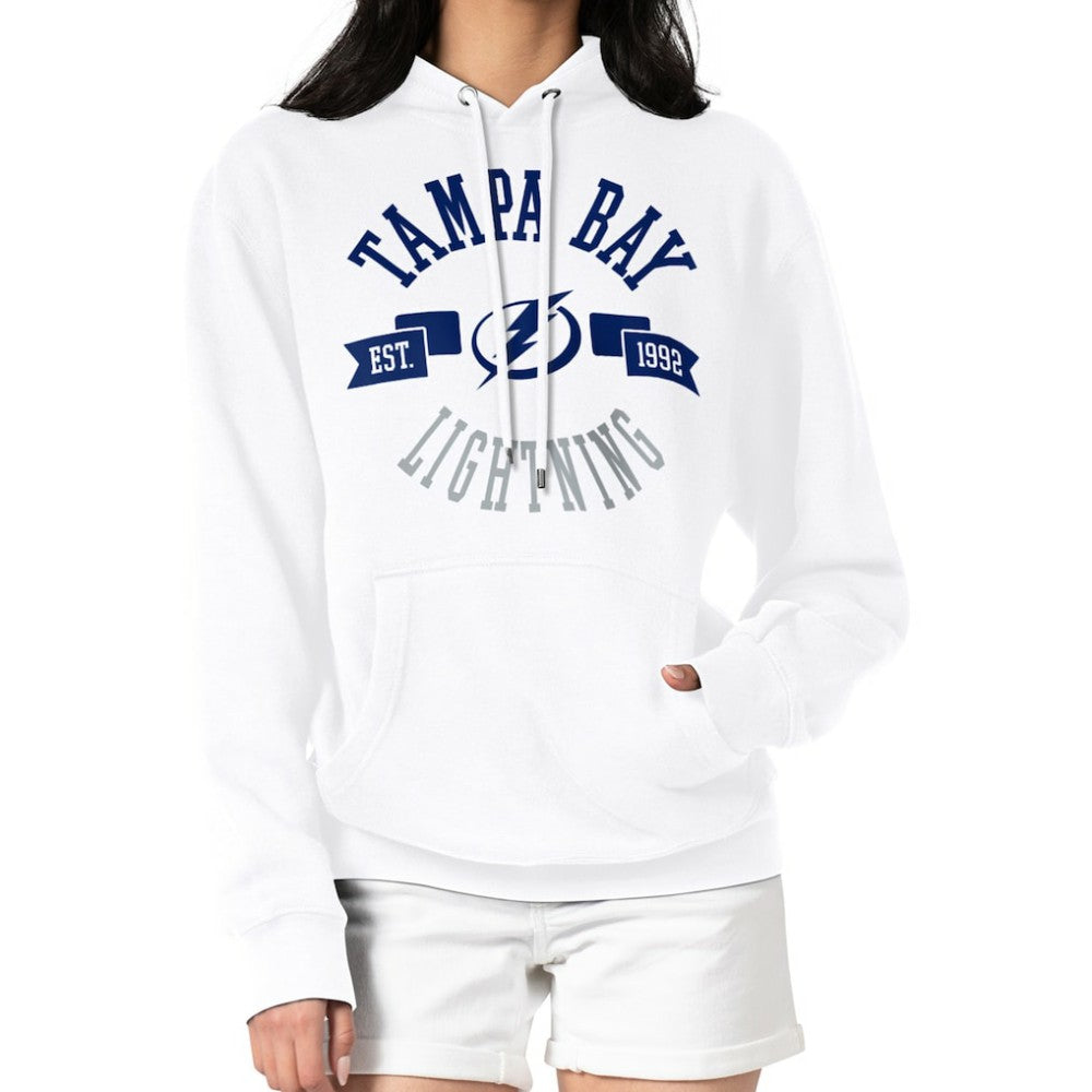 Tampa Bay Lightning G-III 4Her by Carl Banks Women's City Graphic Fleece Pullover Hoodie - White - NHL