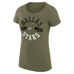 Dallas Stars G-III 4Her by Carl Banks Women's Super-Slim Fit Lightweight City Graphic Sport Crewneck T-Shirt - Green - NHL