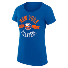 New York Islanders G-III 4Her by Carl Banks Women's Super-Slim Fit Lightweight City Graphic Sport Crewneck T-Shirt - Royal - NHL
