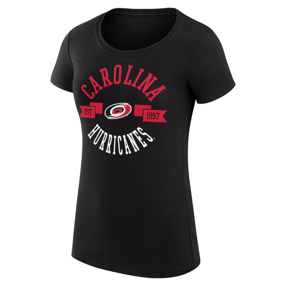 Carolina Hurricanes G-III 4Her by Carl Banks Women's Super-Slim Fit Lightweight City Graphic Sport Crewneck T-Shirt - Black - NHL