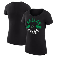 Dallas Stars G-III 4Her by Carl Banks Women's Super-Slim Fit Lightweight City Graphic Sport Crewneck T-Shirt - Black - NHL