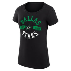 Dallas Stars G-III 4Her by Carl Banks Women's Super-Slim Fit Lightweight City Graphic Sport Crewneck T-Shirt - Black - NHL
