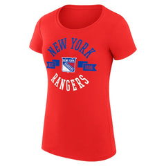New York Rangers G-III 4Her by Carl Banks Women's Super-Slim Fit Lightweight City Graphic Sport Crewneck T-Shirt - Red - NHL