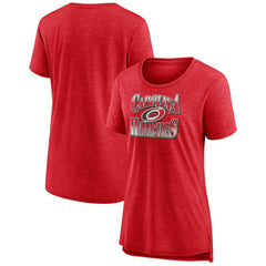 Carolina Hurricanes Women's Crash the Net Tri-Blend T-Shirt - Red - NHL