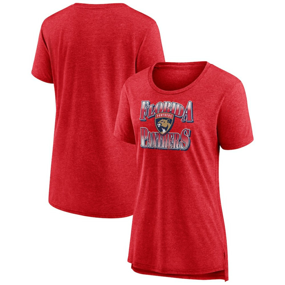 Florida Panthers Women's Crash the Net Tri-Blend T-Shirt - Red - NHL