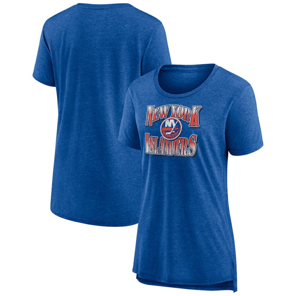 New York Islanders Women's Crash the Net Tri-Blend T-Shirt - Royal - NHL