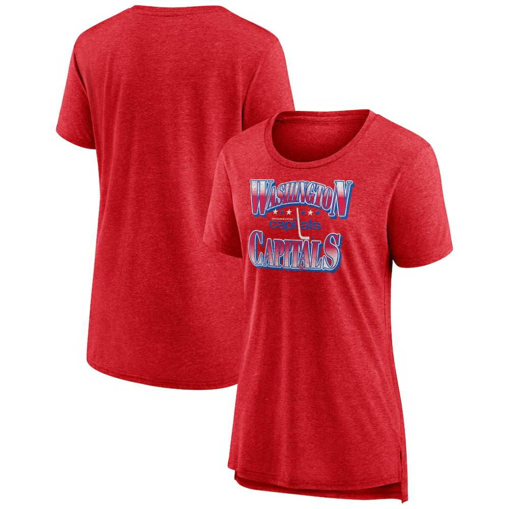 Washington Capitals Women's Crash the Net Tri-Blend T-Shirt - Red - NHL