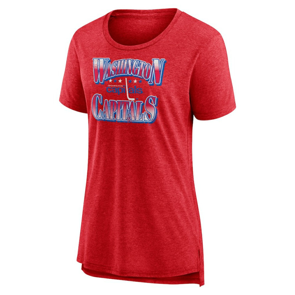 Washington Capitals Women's Crash the Net Tri-Blend T-Shirt - Red - NHL