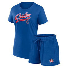 Chicago Cubs Fanatics Women's Start to Finish T-Shirt & Shorts Combo Pack - MLB