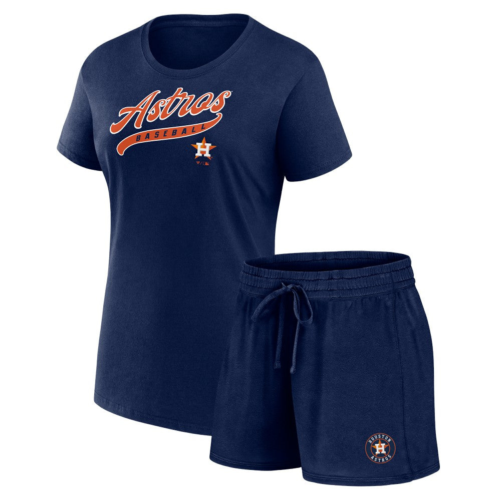 Houston Astros Fanatics Women's Start to Finish T-Shirt & Shorts Combo Pack Shorts - MLB